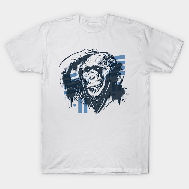 Cool Graffiti Chimp T-Shirt by BamBam